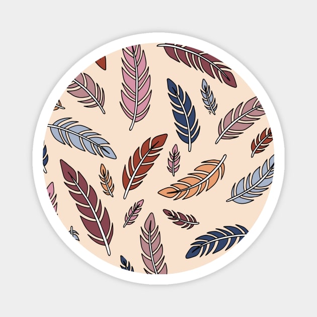 Feathers Pattern Magnet by HLeslie Design